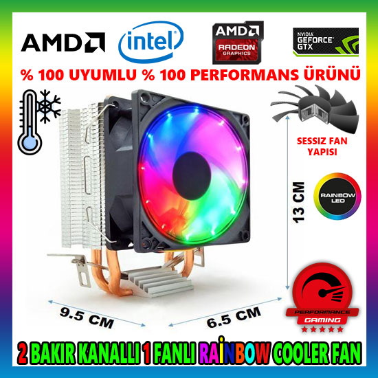 Snowman M200 Rainbow Bakır Kanallı CPU Soğutucu Fan Snowman M200 Rainbow Bakır Kanallı CPU Soğutucu Fan