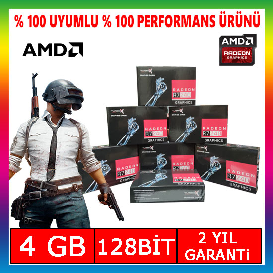 TURBOX Amd Radeon R7 240 4gb Gddr3 128 Bit Ekran Kartı TURBOX Amd Radeon R7 240 4gb Gddr3 128 Bit Ekran Kartı