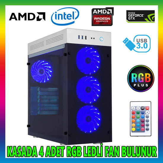 FRISBY FC-9230G GAMEMAX USB 3.0 MidT ATX PENCERELİ ALÜMİNYUM KASA