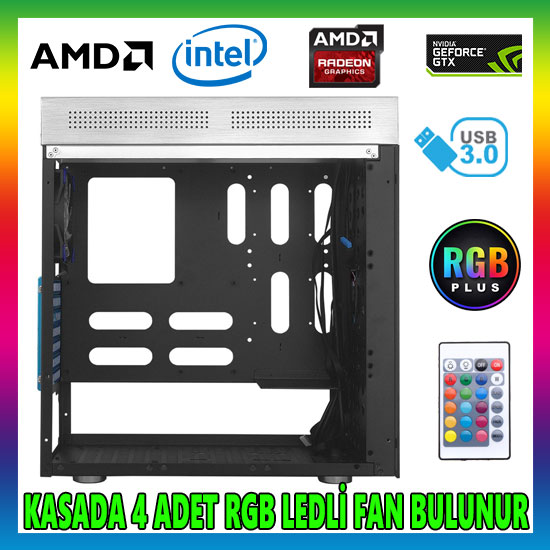 FRISBY FC-9230G GAMEMAX USB 3.0 MidT ATX PENCERELİ ALÜMİNYUM KASA