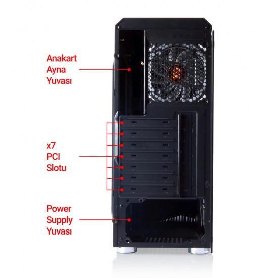 Gamecase Tro 1x120mm Rainbow Fan Ön Panel Şerit Lad Gaming Oyuncu Kasası Gamecase Tro 1x120mm Rainbow Fan Ön Panel Şerit Lad Gaming Oyuncu Kasası
