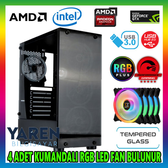 Gamecase Tropicano KUMANDALI RGB 4x120mm Fan Gaming Oyuncu Kasası Gamecase Tropicano KUMANDALI RGB 4x120mm Fan Gaming Oyuncu Kasası