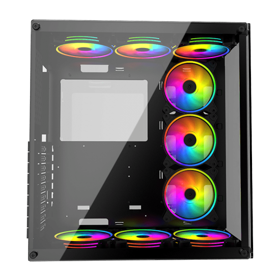 GAMETECH Archon 9x120mm Rgb Fanlı Kumandalı Profesyonel Gaming Oyuncu Bilgisayar Kasası