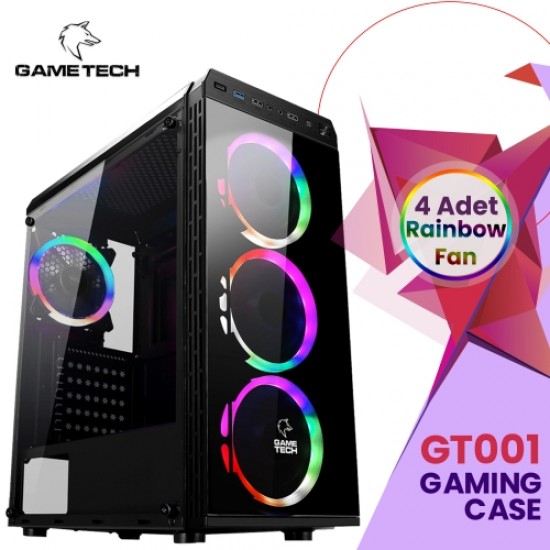 GAMETECH GT-01 4 ADET RAİNBOW 12CM LED FANLI OYUNCU KASASI