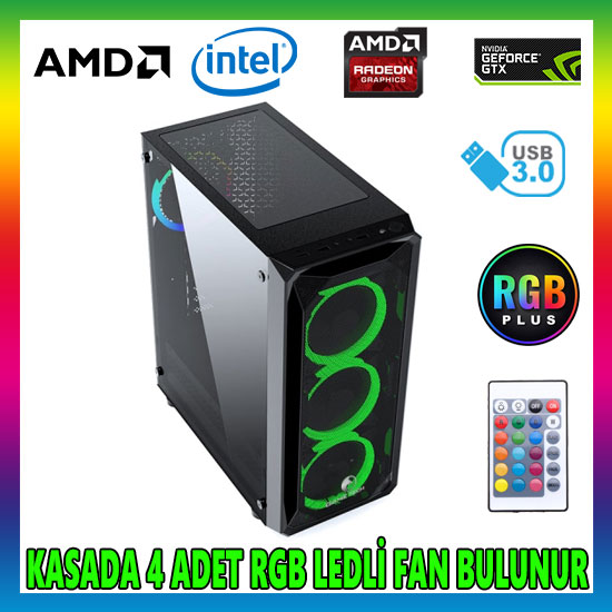 GAMETECH VELAR Rgb 4x120mm Fan Gaming Oyuncu Kasası GAMETECH VELAR Rgb 4x120mm Fan Gaming Oyuncu Kasası