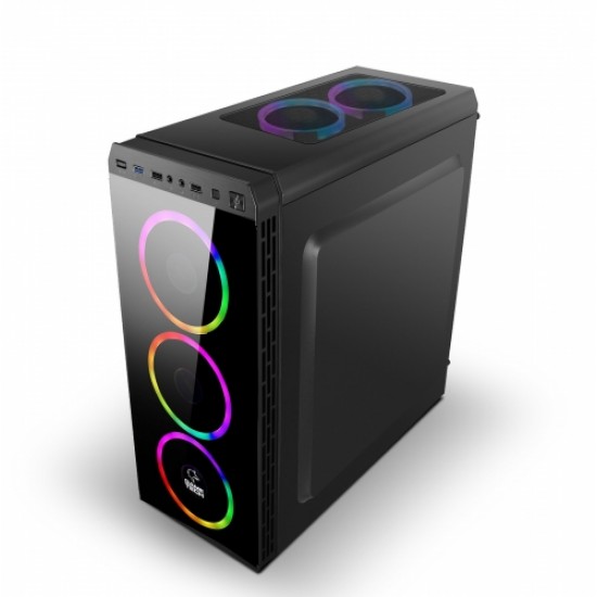 GAMETECH ZEUS KUMANDALI RGB 4x120mm Fan Gaming Oyuncu Kasası GAMETECH ZEUS KUMANDALI RGB 4x120mm Fan Gaming Oyuncu Kasası