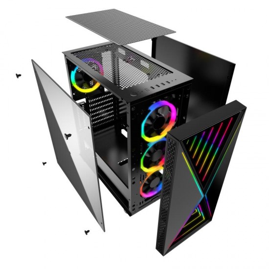 MasterGame SHOWY 4x12cm Autoring Rgb Fan Temper Cam Gaming Oyuncu Kasası MasterGame SHOWY 4x12cm Autoring Rgb Fan Temper Cam Gaming Oyuncu Kasası