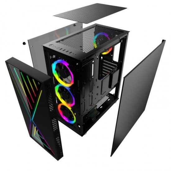 MasterGame SHOWY 4x12cm Autoring Rgb Fan Temper Cam Gaming Oyuncu Kasası MasterGame SHOWY 4x12cm Autoring Rgb Fan Temper Cam Gaming Oyuncu Kasası