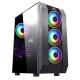 POWER BOOST VK-P3305B 4x12cm RAİNBOW FAN 500w PSU DAHİL ATX OYUNCU KASASI