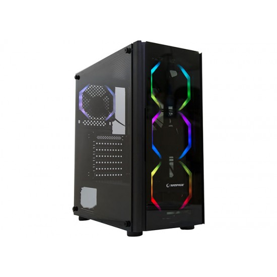 Rampage MIRACLE-V1 4x120mm RGB Fanlı Kumandalı Tempered Glass Profesyonel Gaming Oyuncu Bilgisayar Kasası