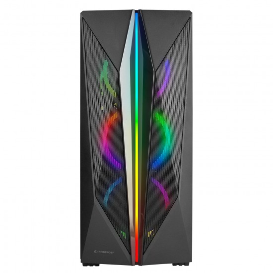 Rampage SHAKE 4x120mm RGB Fanlı Tempered Glass Profesyonel Gaming Oyuncu Bilgisayar Kasası PSU YOK