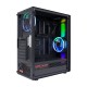 Rampage VICTORY Temper Camlı 1x12cm RGB Fan ön Panel Led Şertli Gaming Oyuncu Kasası