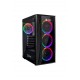 Zoko MELODY-X 4x12cm Autoring Rgb Fan Temper Cam Ön Panel USB 3.0 ATX Tower Profesyonel Gaming Oyuncu Bilgisayar Kasası