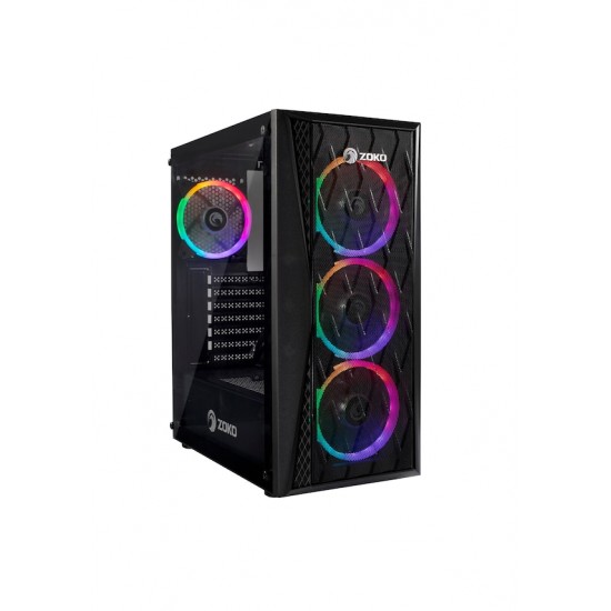 Zoko MELODY 4x12cm Autoring Rgb Fan Temper Cam Mesh Ön Panel USB 3.0 ATX Tower Profesyonel Gaming Oyuncu Bilgisayar Kasası Zoko MELODY 4x12cm Autoring Rgb Fan Temper Cam Mesh Ön Panel USB 3.0 ATX Tower Profesyonel Gaming Oyuncu Bilgisayar Kasası