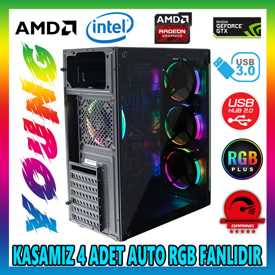 Zoko YOUNG 4x12cm Autoring Rgb Fan Temper Cam USB 3.0 ATX Tower Profesyonel Gaming Oyuncu Bilgisayar Kasası Zoko YOUNG 4x12cm Autoring Rgb Fan Temper Cam USB 3.0 ATX Tower Profesyonel Gaming Oyuncu Bilgisayar Kasası