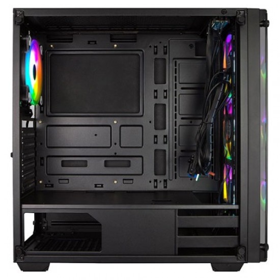 Xigmatek EN41893 Venom X 4x12cm RGB Fan Temperli Cam Oyuncu Bilgisayar Kasası