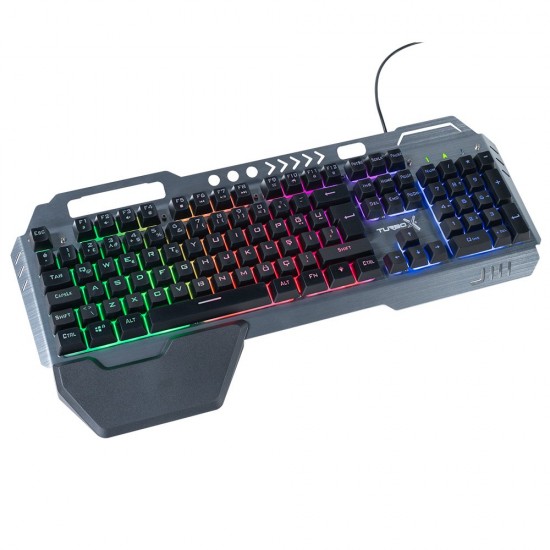 Turbox HeatCycle TR-GK104 USB Kablolu Gri/Siyah Gaming Işıklı Metal Kasa Bilek Padli Klavye Turbox HeatCycle TR-GK104 USB Kablolu Gri/Siyah Gaming Işıklı Metal Kasa Bilek Padli Klavye