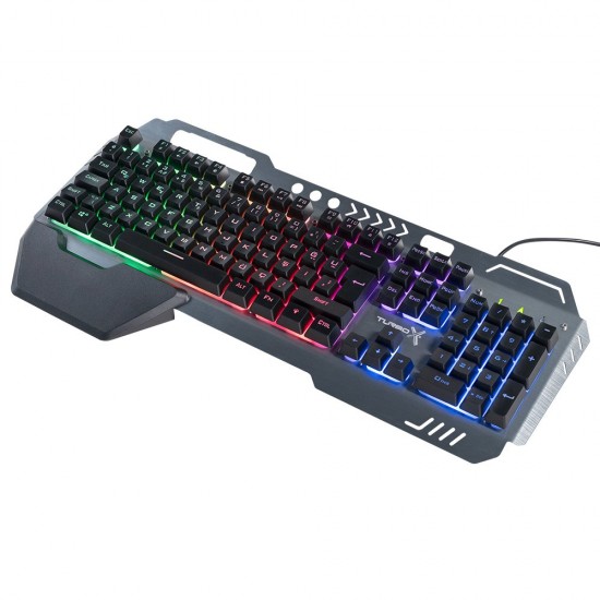 Turbox HeatCycle TR-GK104 USB Kablolu Gri/Siyah Gaming Işıklı Metal Kasa Bilek Padli Klavye Turbox HeatCycle TR-GK104 USB Kablolu Gri/Siyah Gaming Işıklı Metal Kasa Bilek Padli Klavye