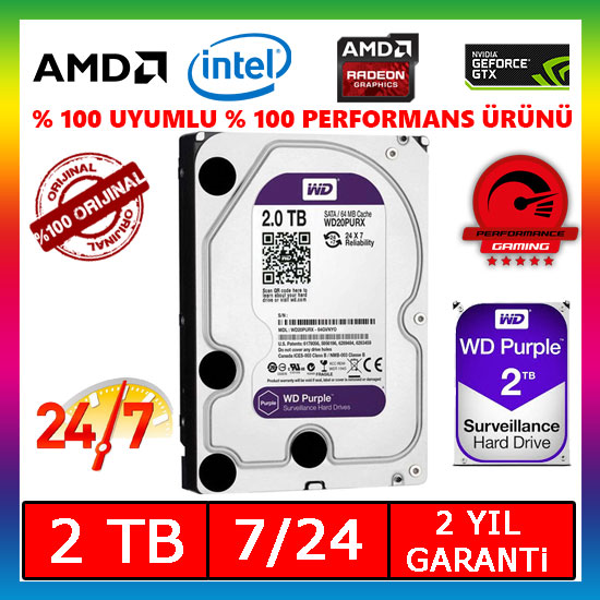 WD Purple WD20PURX 3.5" 2 TB SATA 3 HDD WD Purple WD20PURX 3.5" 2 TB SATA 3 HDD