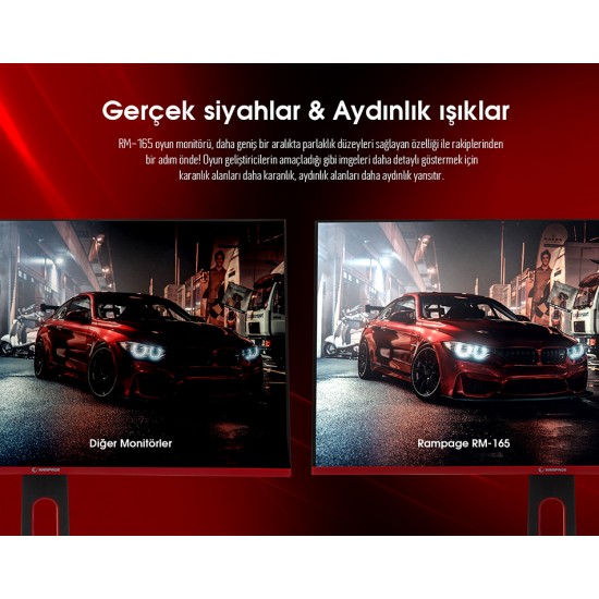 Rampage RM-165S 27inç Led 165Hz HDR Freesync CSOT VA Panel PC Curved Oyuncu Monitörü Outled Rampage RM-165S 27inç Led 165Hz HDR Freesync CSOT VA Panel PC Curved Oyuncu Monitörü Outled