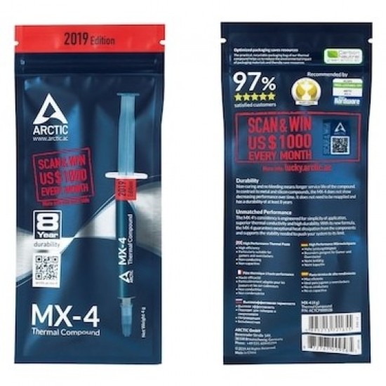 Arctic MX-4 4Gr işlemci Cpu VGA Termal Macun Orjinal Arctic MX-4 4Gr işlemci Cpu VGA Termal Macun Orjinal