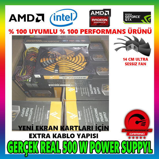 VERSATİLE 500W REAL POWER SUPPLY GÜÇ KAYNAĞI