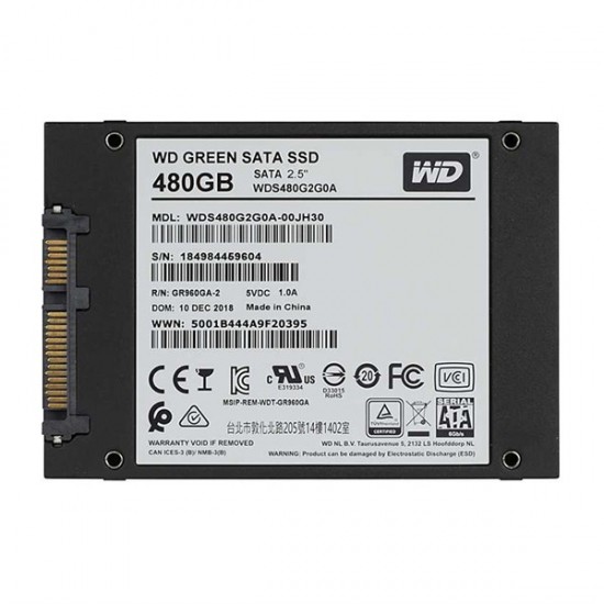 WD Green WDS480G2G0A 480GB 545MB/s SATA3 2.5" SSD 2 YIL Garantili WD Green WDS480G2G0A 480GB 545MB/s SATA3 2.5" SSD 2 YIL Garantili
